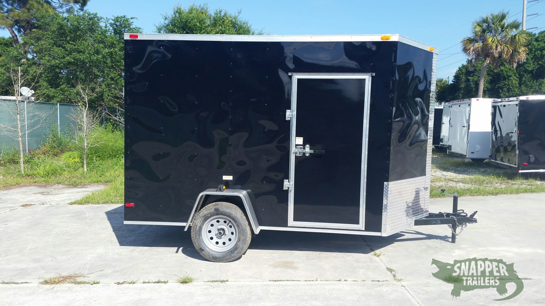 South Georgia Cargo 6x10 SA Trailer - Black, Ramp, Side Door, Extra Height