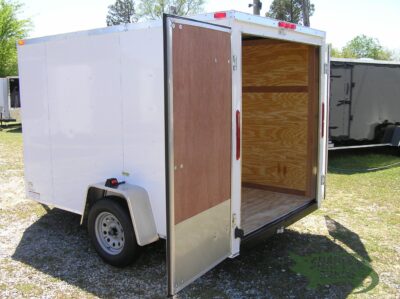 South Georgia Cargo 6x10 SA Trailer - White, Double Doors, Side Door - Image 4
