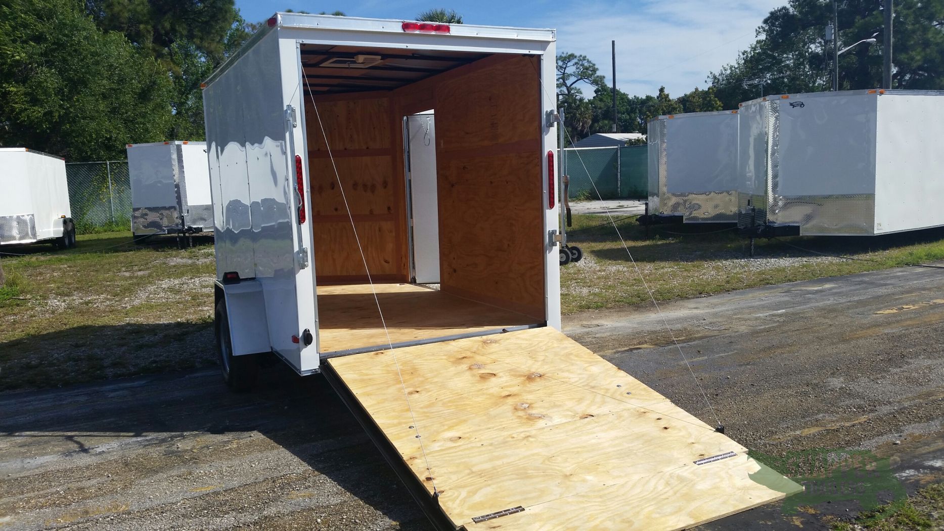South Georgia Cargo 6x10 SA Trailer - White, Ramp, Side Door, Extra Height - Image 4