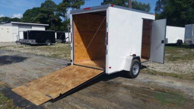 South Georgia Cargo 6x10 SA Trailer - White, Ramp, Side Door, Extra Height - Image 8