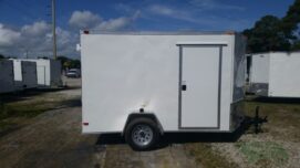 South Georgia Cargo 6x10 SA Trailer - White, Ramp, Side Door, Extra Height