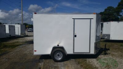 South Georgia Cargo 6x10 SA Trailer - White, Ramp, Side Door, Extra Height