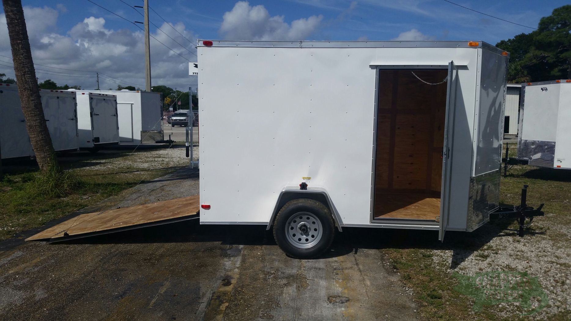 South Georgia Cargo 6x10 SA Trailer - White, Ramp, Side Door, Extra Height - Image 10