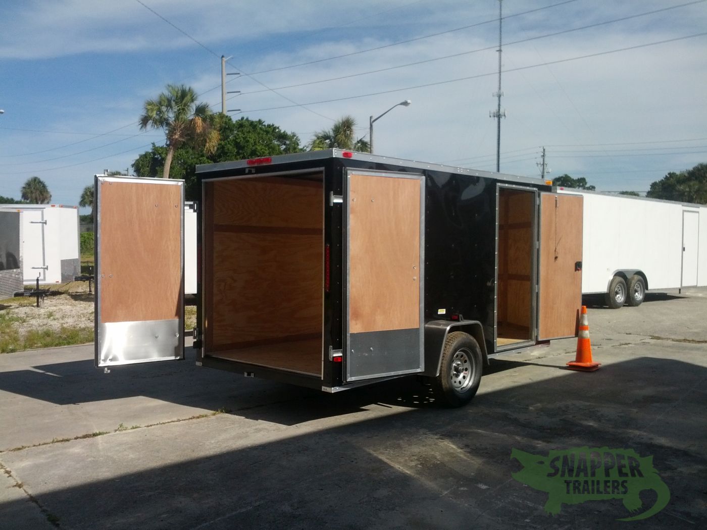 South Georgia Cargo 6x12 SA Trailer - Black, Double Doors, Side Door - Image 8