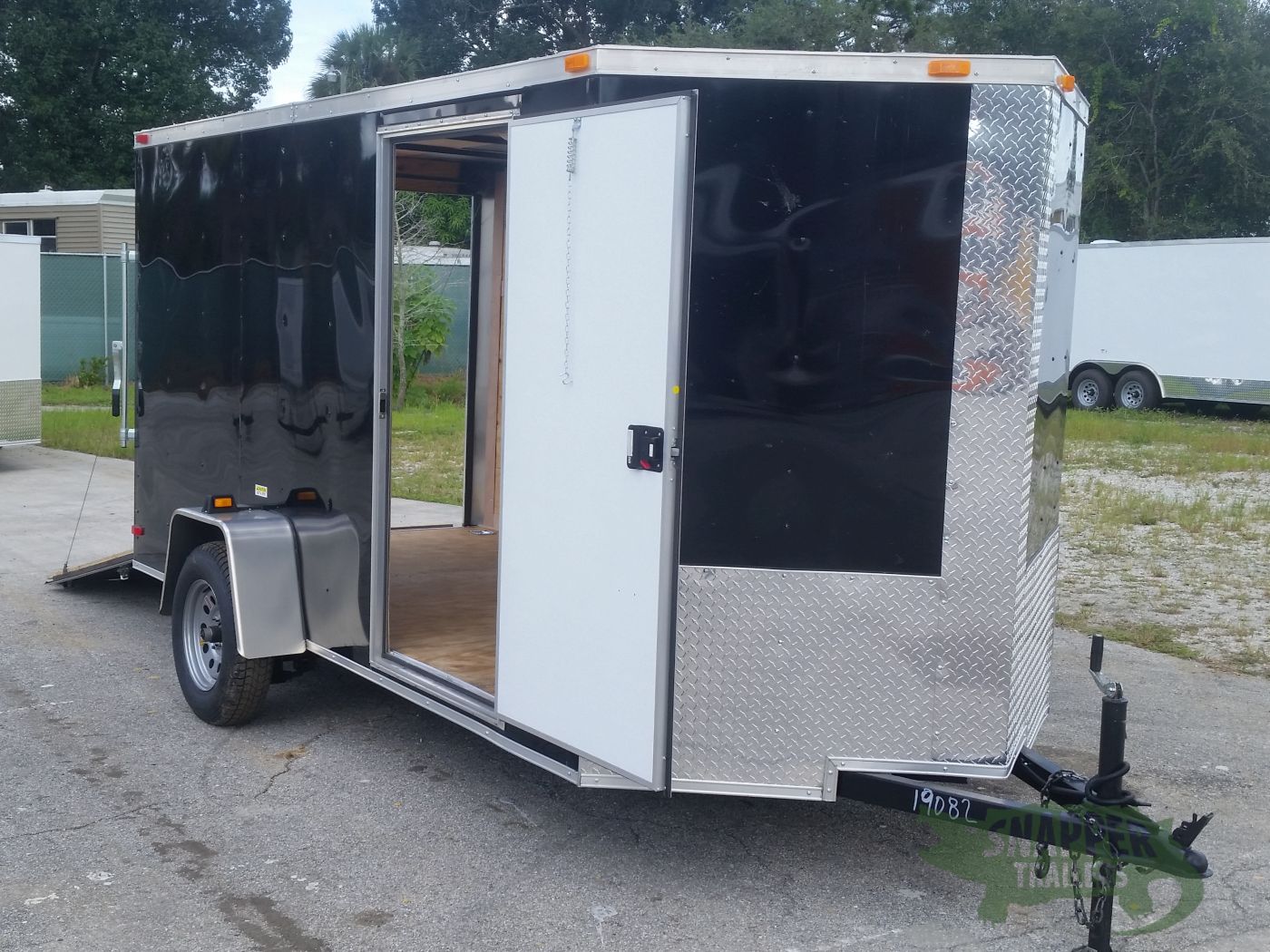 South Georgia Cargo 6x12 SA Trailer - Black, Ramp, Side Door - Image 6