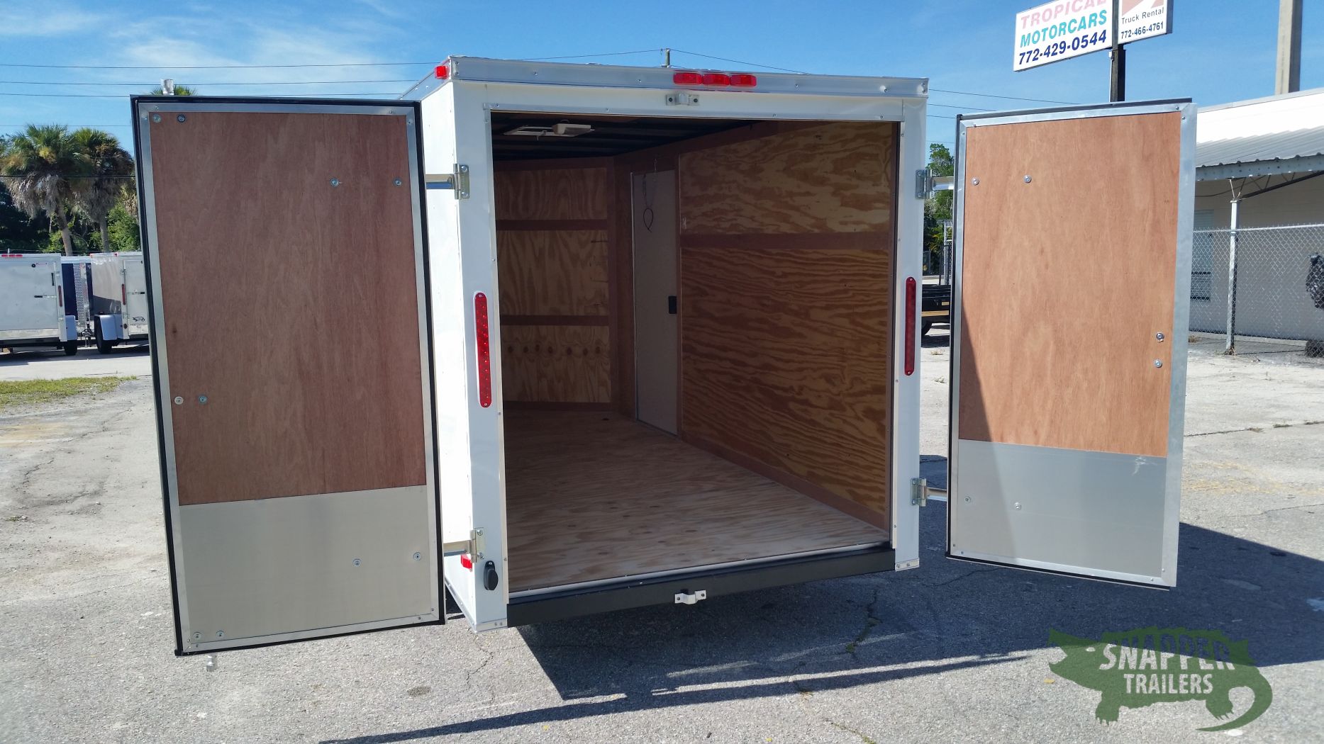 South Georgia Cargo 6x12 SA Trailer - White, Double Doors, Side Door - Image 4