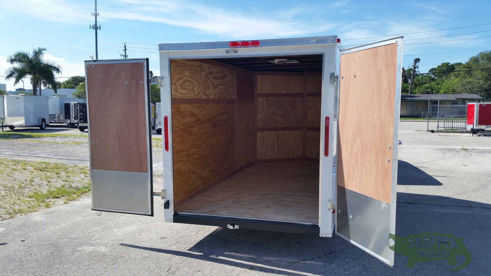 South Georgia Cargo 6x12 SA Trailer - White, Double Doors, Side Door - Image 8