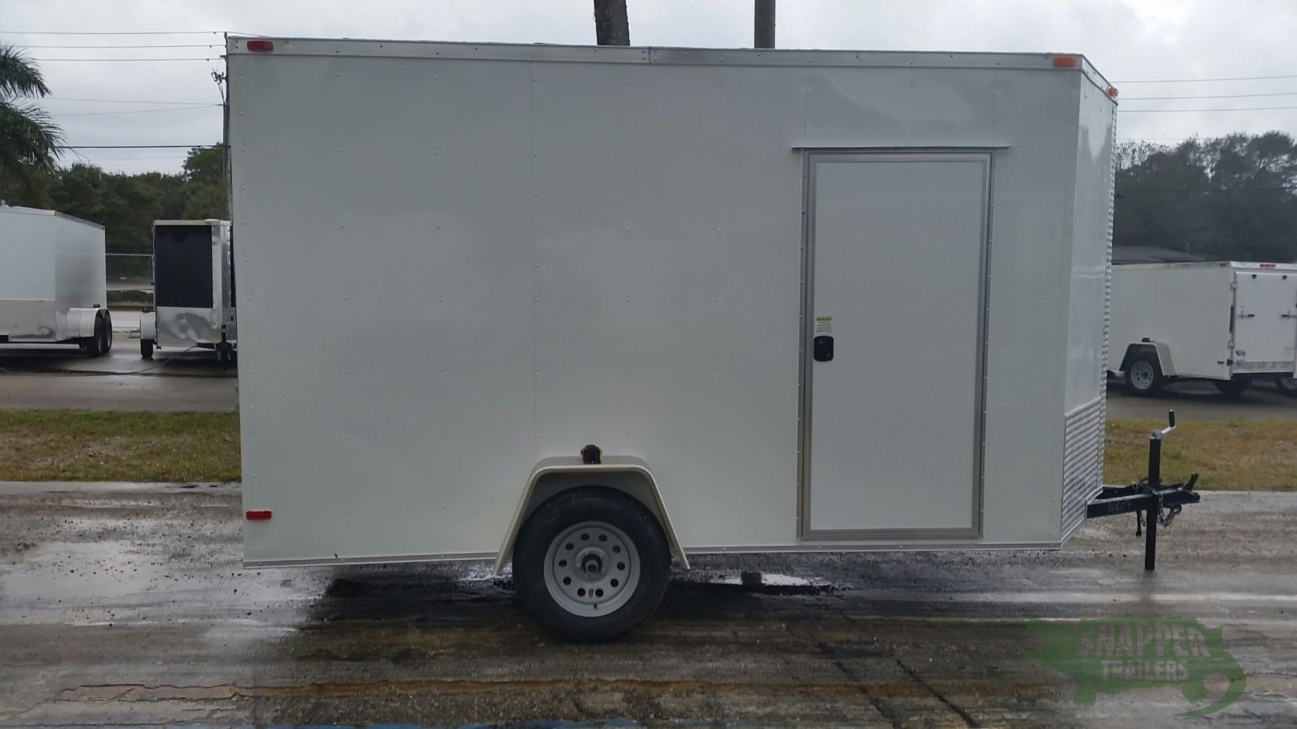 South Georgia Cargo 6x12 SA Trailer - White, Ramp, Side Door, Extra Height