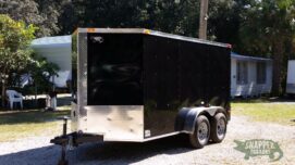 Alternative view of South Georgia Cargo 6x12 TA Trailer - Black, Double Doors, Side Door