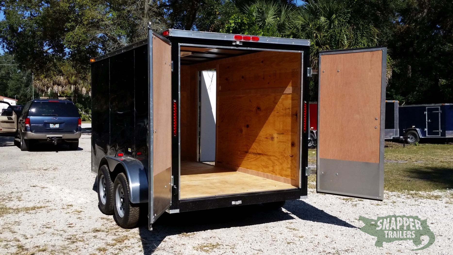 South Georgia Cargo 6x12 TA Trailer - Black, Double Doors, Side Door - Image 5