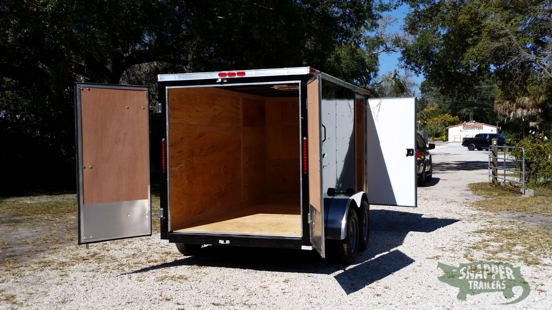 South Georgia Cargo 6x12 TA Trailer - Black, Double Doors, Side Door - Image 9
