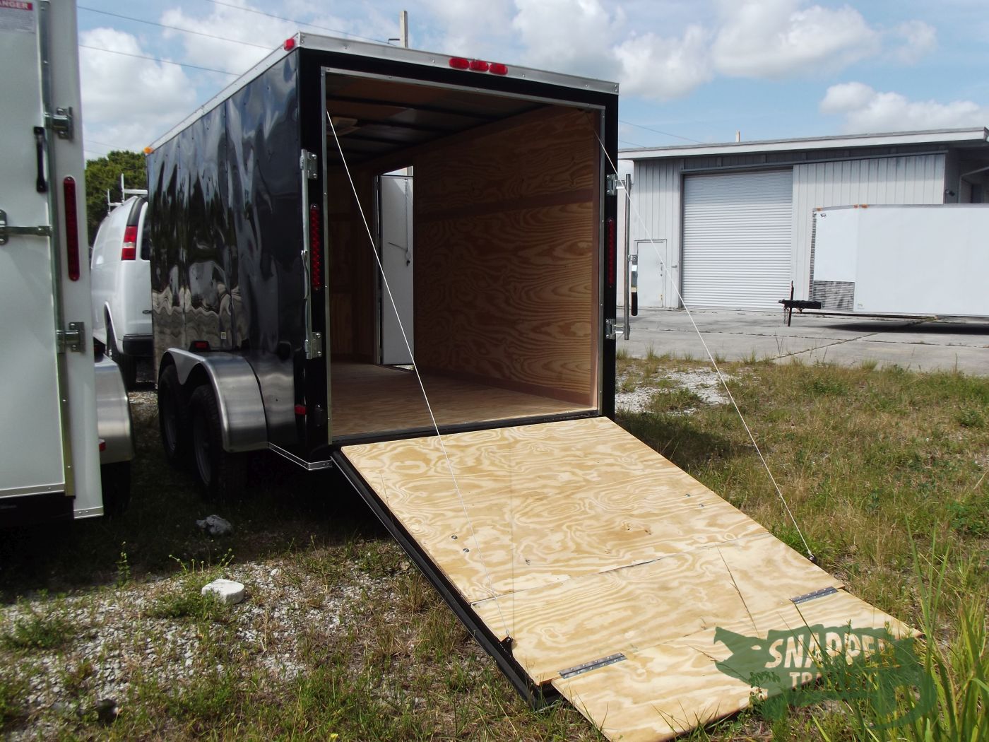 South Georgia Cargo 6x12 TA Trailer - Black, Ramp, Side Door - Image 4