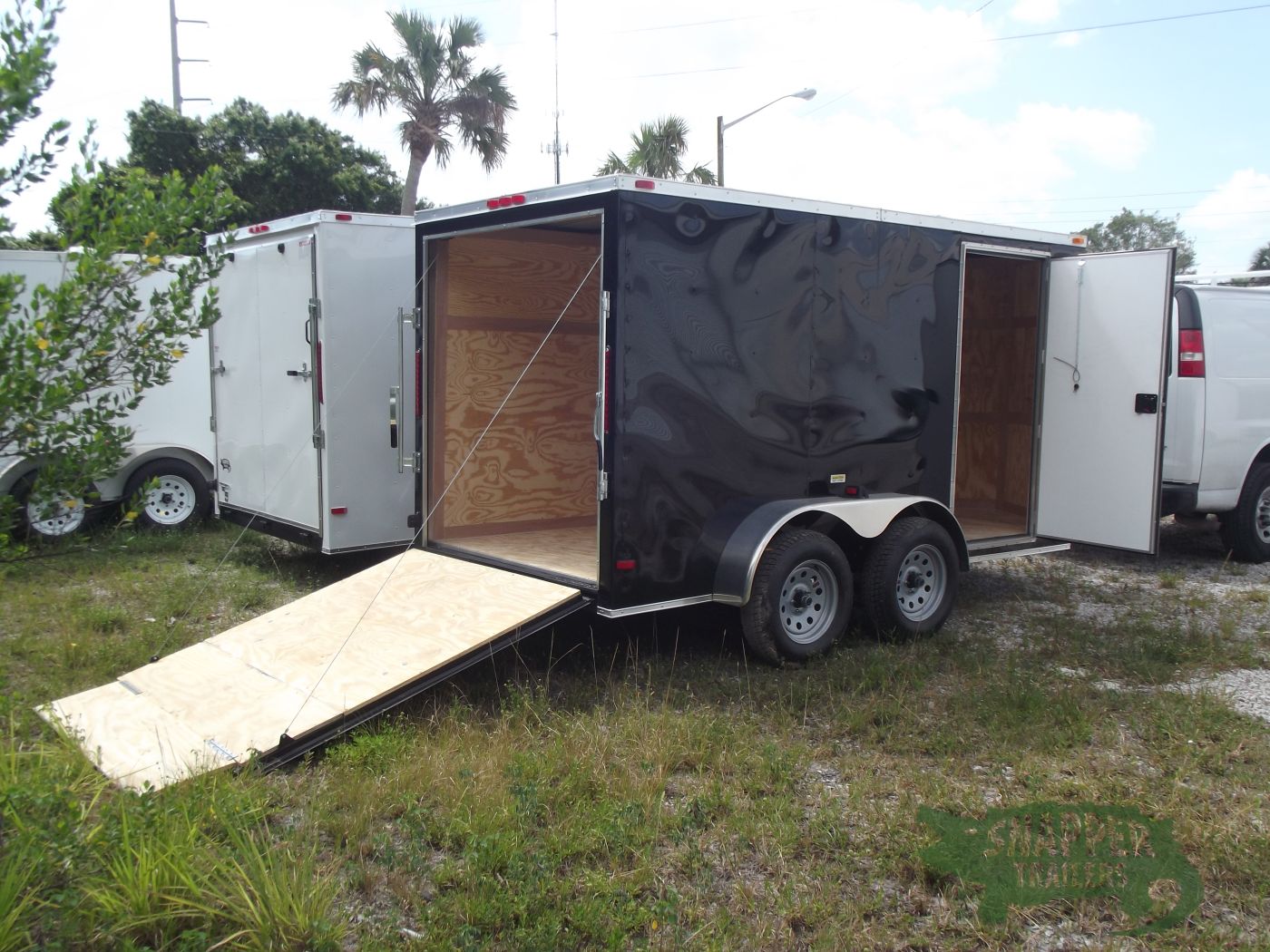 South Georgia Cargo 6x12 TA Trailer - Black, Ramp, Side Door - Image 7