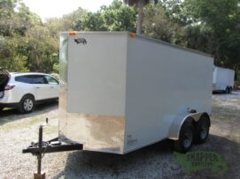 Alternative view of South Georgia Cargo 6x12 TA Trailer - White, Double Doors, Side Door