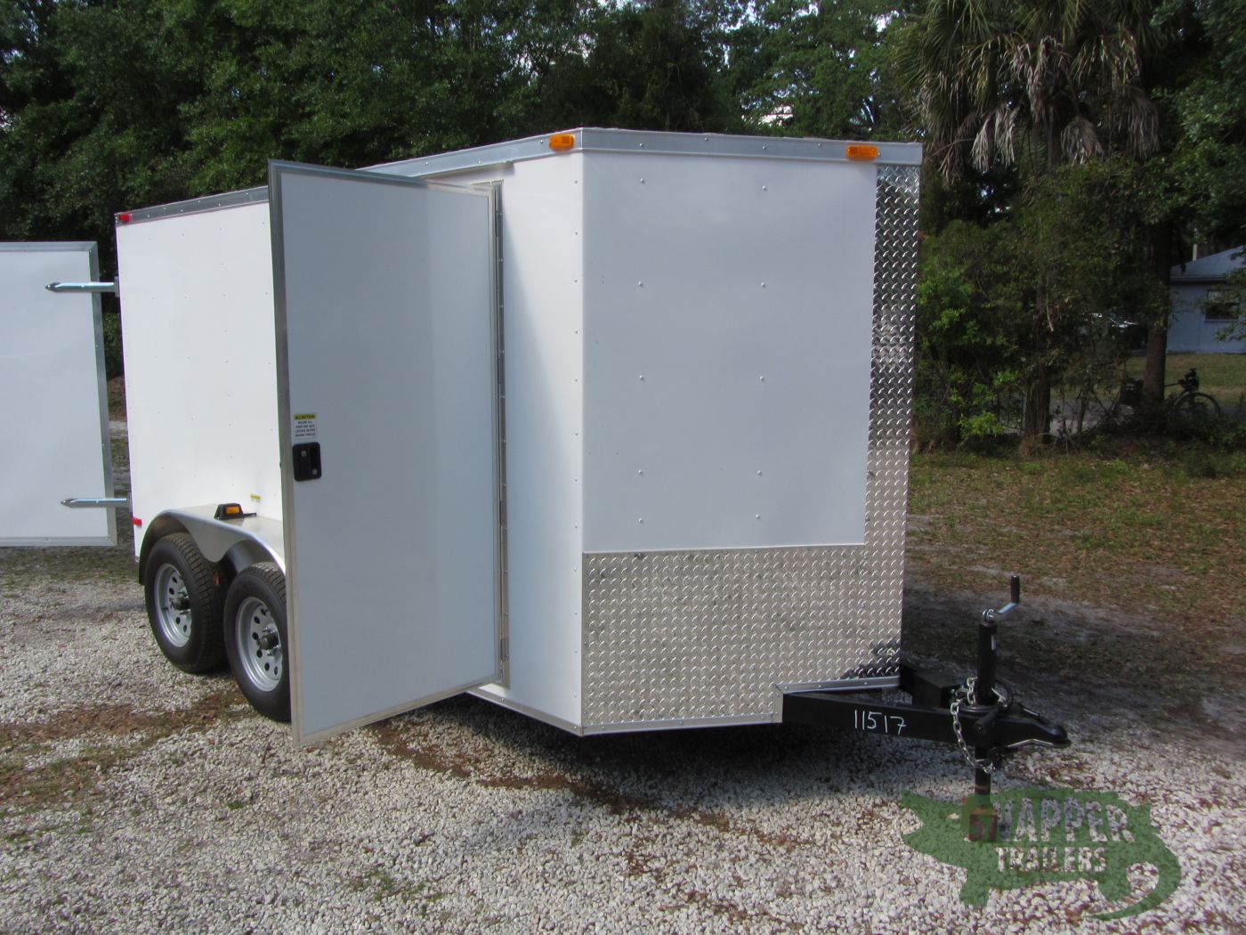 South Georgia Cargo 6x12 TA Trailer - White, Double Doors, Side Door - Image 13