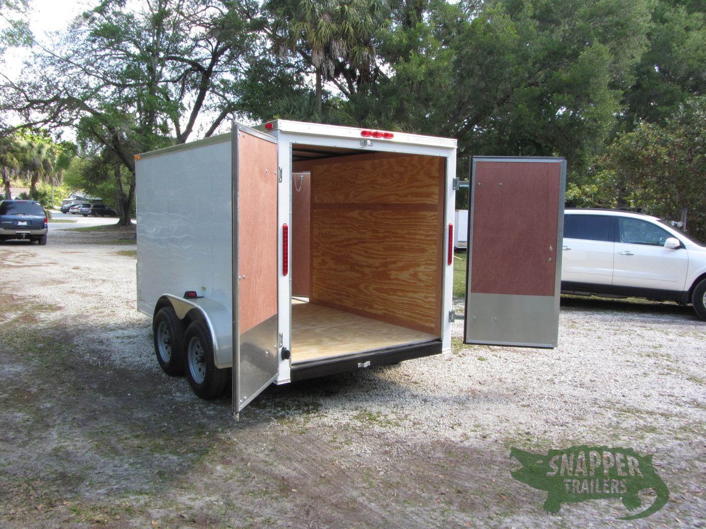 South Georgia Cargo 6x12 TA Trailer - White, Double Doors, Side Door - Image 5