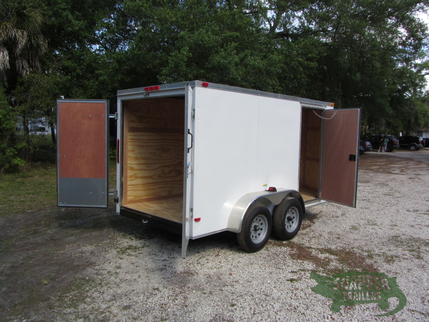South Georgia Cargo 6x12 TA Trailer - White, Double Doors, Side Door - Image 9