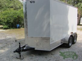 Alternative view of South Georgia Cargo 6x12 TA Trailer - White, Double Doors, Side Door, Extra Height, ATP Sides and Rear