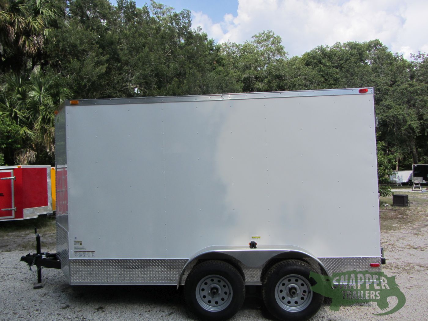 South Georgia Cargo 6x12 TA Trailer - White, Double Doors, Side Door, Extra Height, ATP Sides and Rear - Image 4