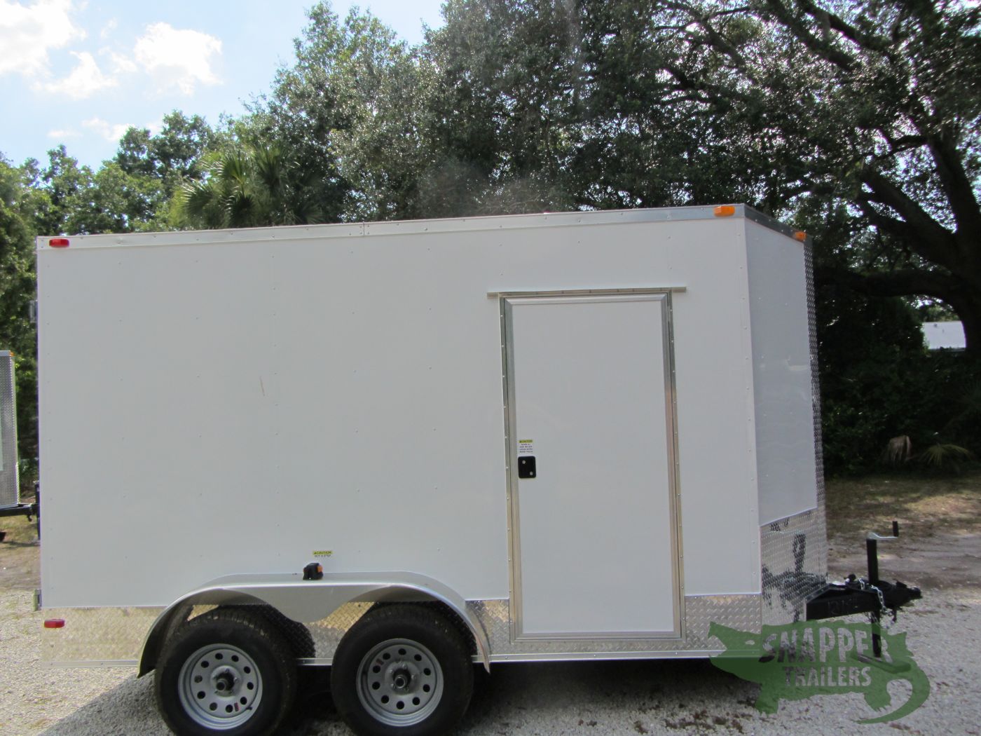 South Georgia Cargo 6x12 TA Trailer - White, Double Doors, Side Door, Extra Height, ATP Sides and Rear