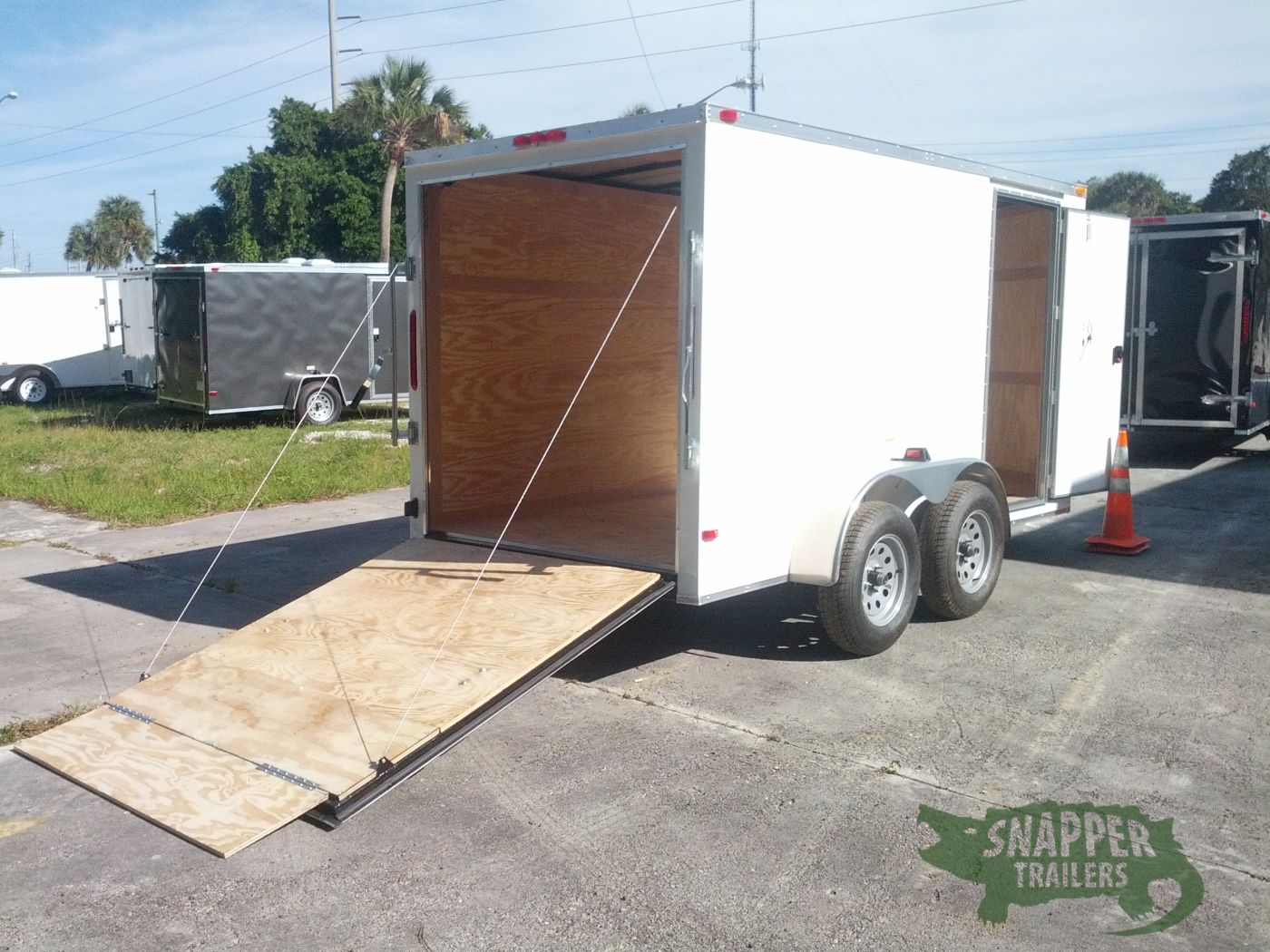 South Georgia Cargo 6x12 TA Trailer - White, Ramp, Side Door - Image 8