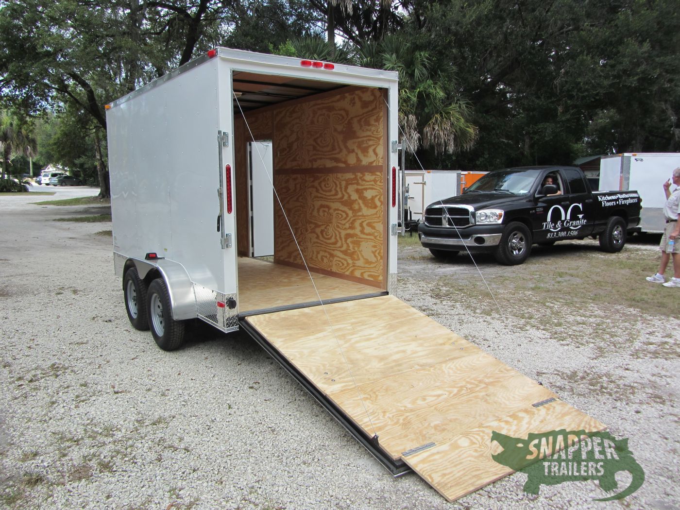 South Georgia Cargo 6x12 TA Trailer - White, Ramp, Side Door, Extra Height, ATP on Sides and Rear - Image 4