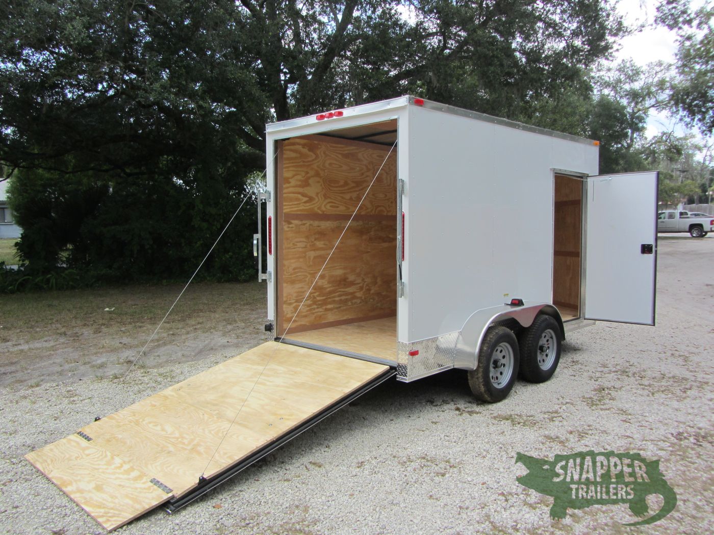 South Georgia Cargo 6x12 TA Trailer - White, Ramp, Side Door, Extra Height, ATP on Sides and Rear - Image 8