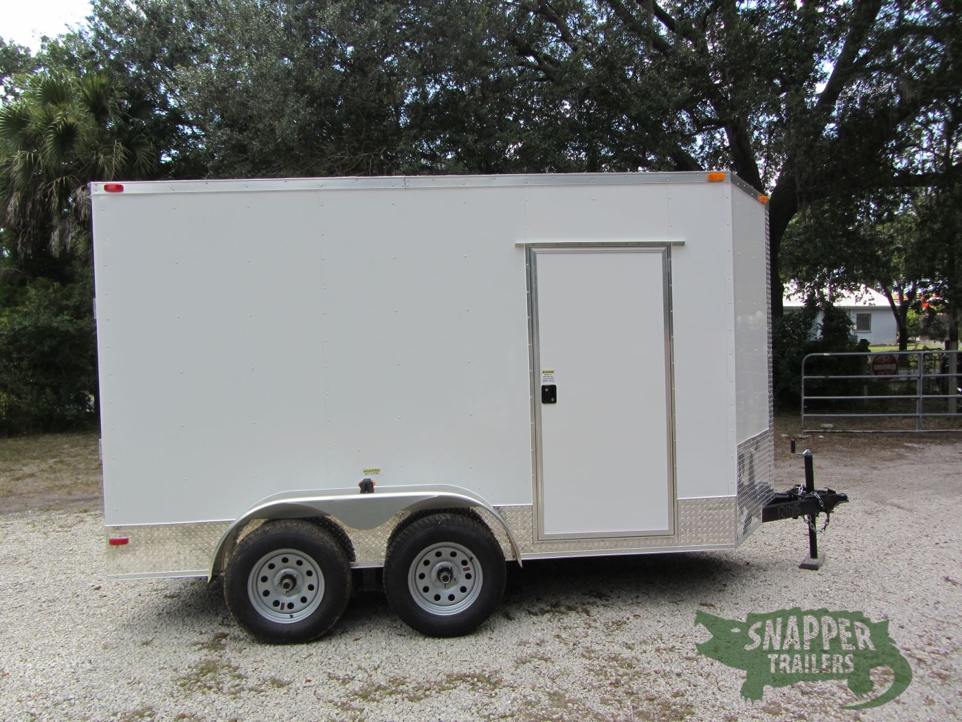 South Georgia Cargo 6x12 TA Trailer - White, Ramp, Side Door, Extra Height, ATP on Sides and Rear