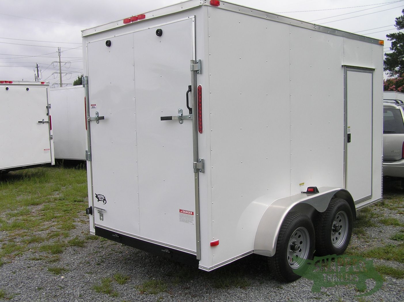 South Georgia Cargo 6x12 TA Trailer - White, Ramp, Side Door, and Extra Height - Image 9