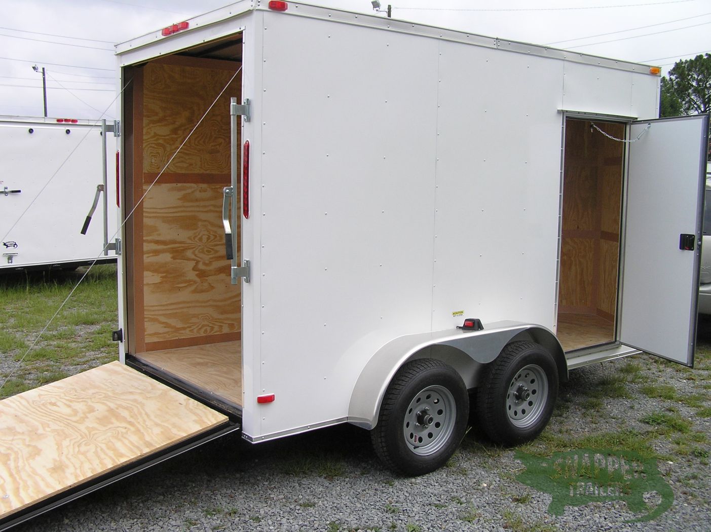 South Georgia Cargo 6x12 TA Trailer - White, Ramp, Side Door, and Extra Height - Image 8