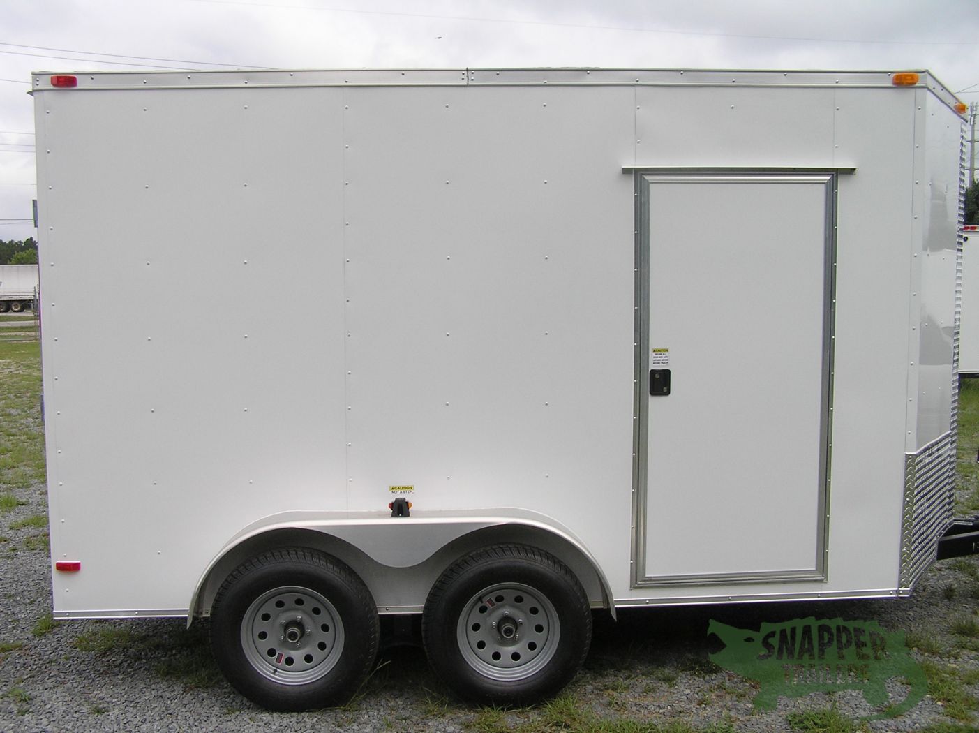 South Georgia Cargo 6x12 TA Trailer - White, Ramp, Side Door, and Extra Height