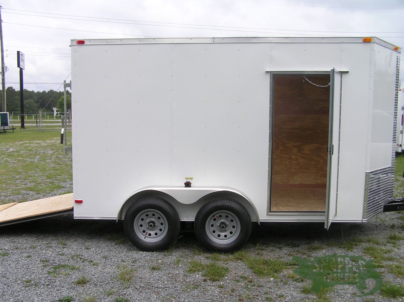 South Georgia Cargo 6x12 TA Trailer - White, Ramp, Side Door, and Extra Height - Image 10