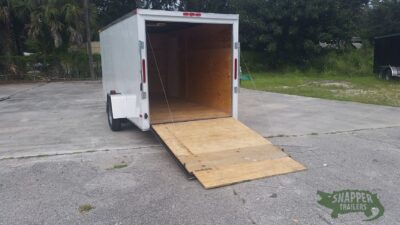South Georgia Cargo 6x14 SA Trailer - White, Ramp, Side Door - Image 4