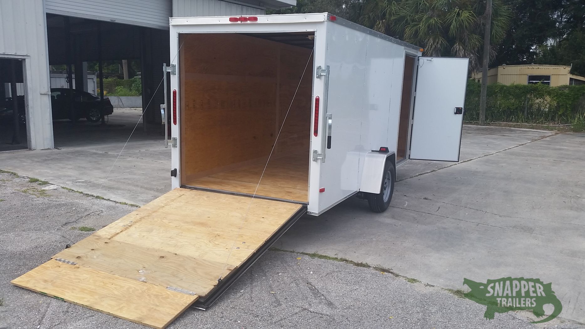 South Georgia Cargo 6x14 SA Trailer - White, Ramp, Side Door - Image 8