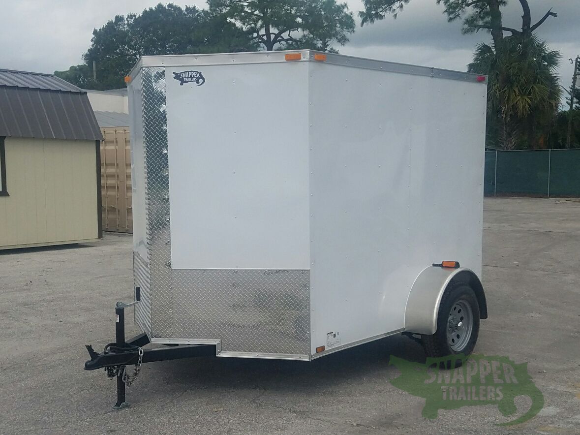 Quality Cargo 6x8 SA Trailer - White, Ramp, Extra Height - Image 2