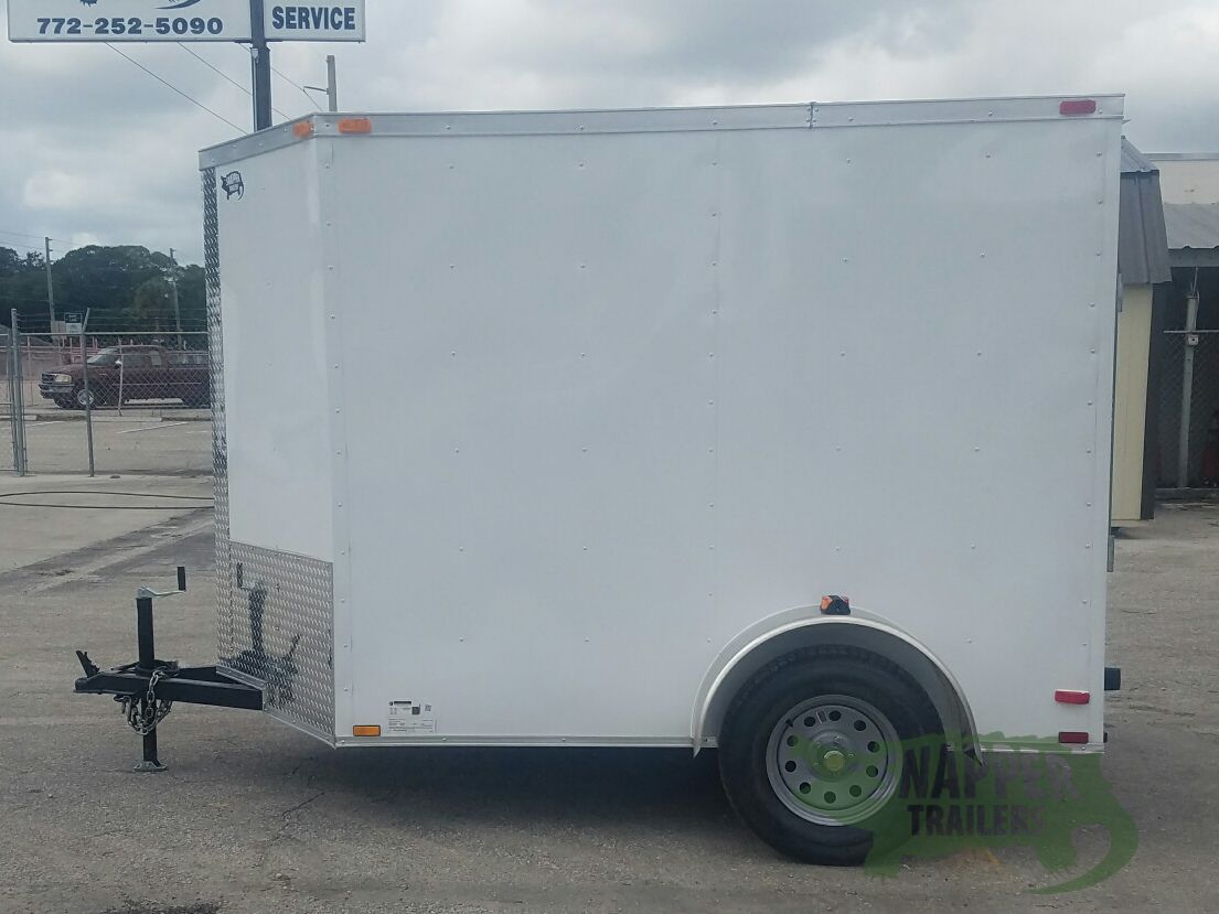 Quality Cargo 6x8 SA Trailer - White, Ramp, Extra Height - Image 3