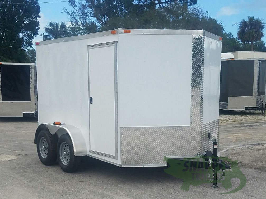 Quality Cargo 7x10 TA Trailer - White, Barn Doors, Side Door, Extra Height - Image 13