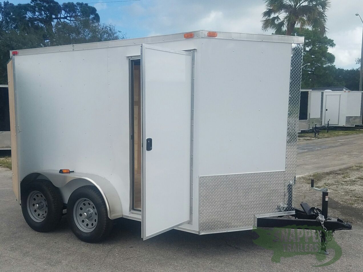 Quality Cargo 7x10 TA Trailer - White, Barn Doors, Side Door, Extra Height - Image 12