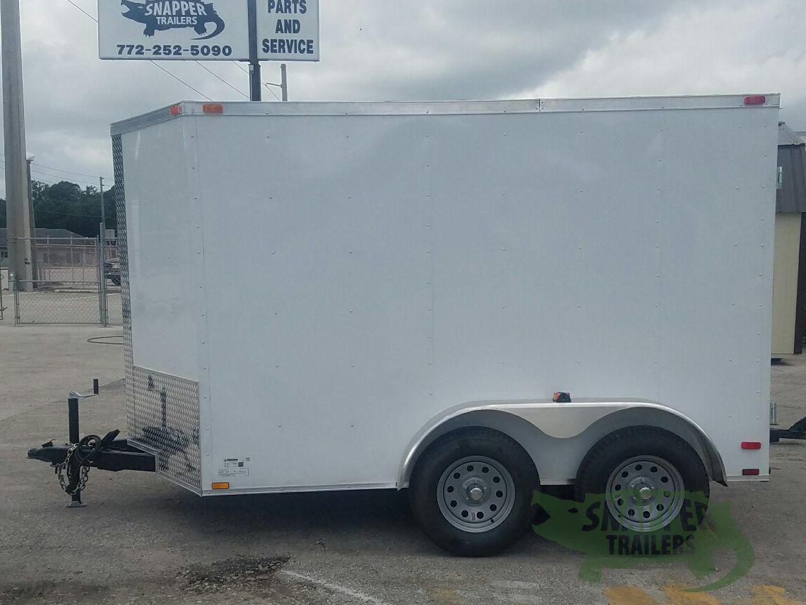 Quality Cargo 7x10 TA Trailer - White, Barn Doors, Side Door, Extra Height - Image 3
