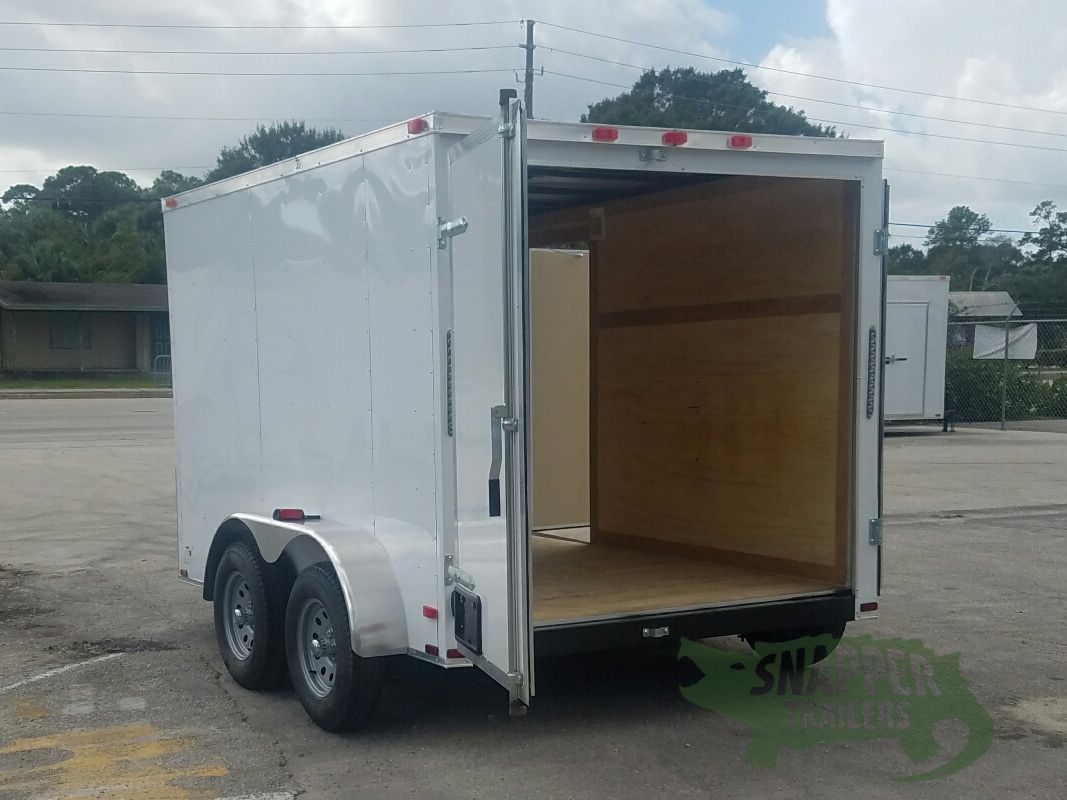 Quality Cargo 7x10 TA Trailer - White, Barn Doors, Side Door, Extra Height - Image 4