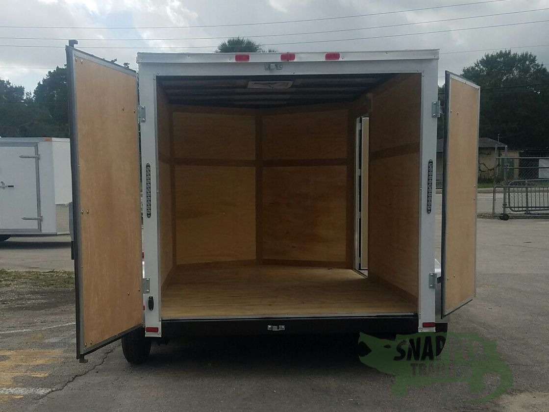 Quality Cargo 7x10 TA Trailer - White, Barn Doors, Side Door, Extra Height - Image 6