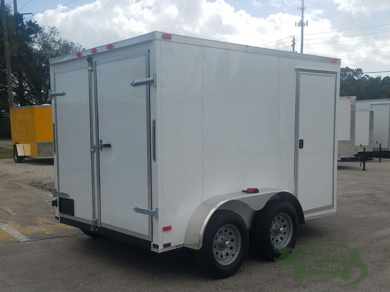 Quality Cargo 7x10 TA Trailer - White, Barn Doors, Side Door, Extra Height - Image 9