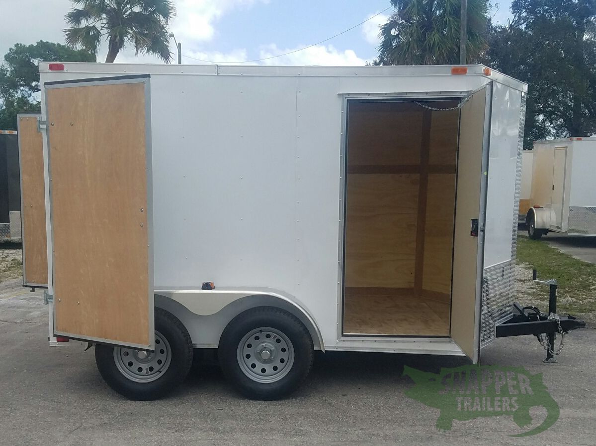 Quality Cargo 7x10 TA Trailer - White, Barn Doors, Side Door, Extra Height - Image 10