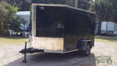 South Georgia Cargo 7x10 SA Trailer - Black, Ramp, Side Door - Image 2