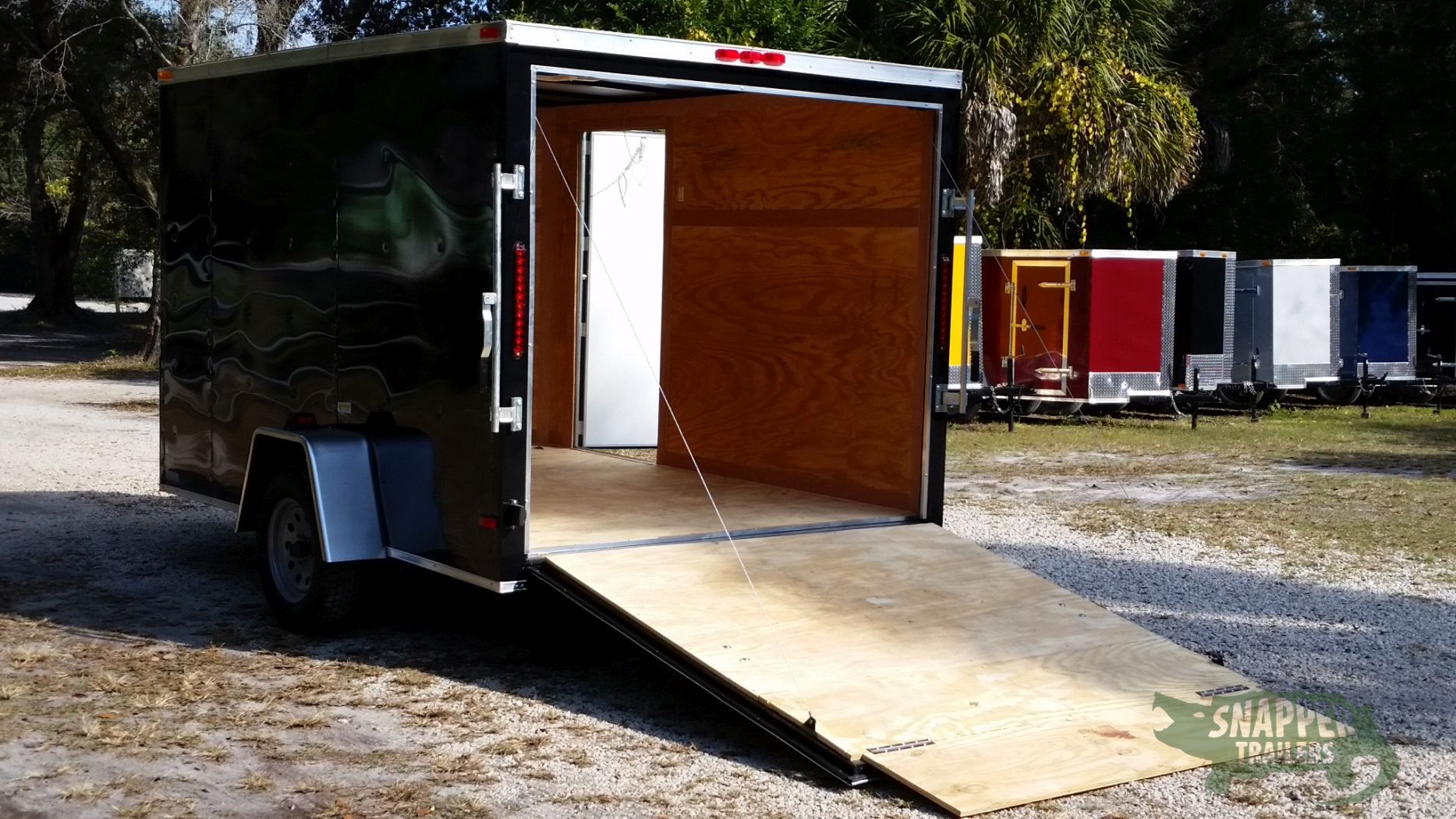 South Georgia Cargo 7x10 SA Trailer - Black, Ramp, Side Door - Image 4