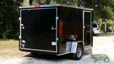 South Georgia Cargo 7x10 SA Trailer - Black, Ramp, Side Door - Image 9