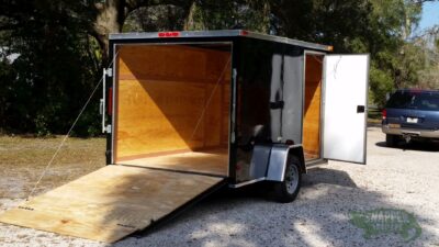 South Georgia Cargo 7x10 SA Trailer - Black, Ramp, Side Door - Image 8