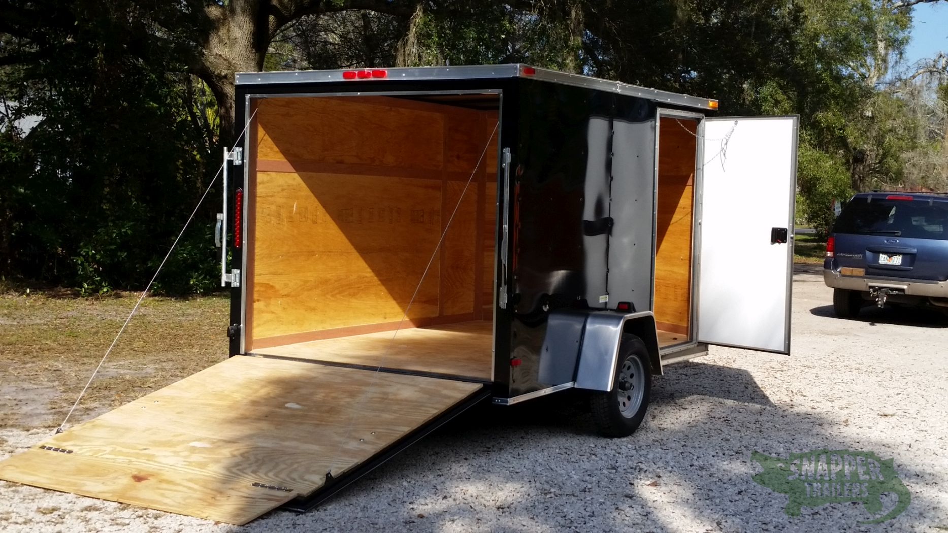 South Georgia Cargo 7x10 SA Trailer - Black, Ramp, Side Door - Image 8