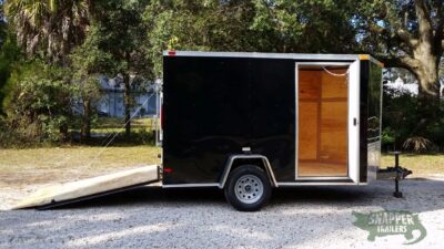 South Georgia Cargo 7x10 SA Trailer - Black, Ramp, Side Door - Image 10
