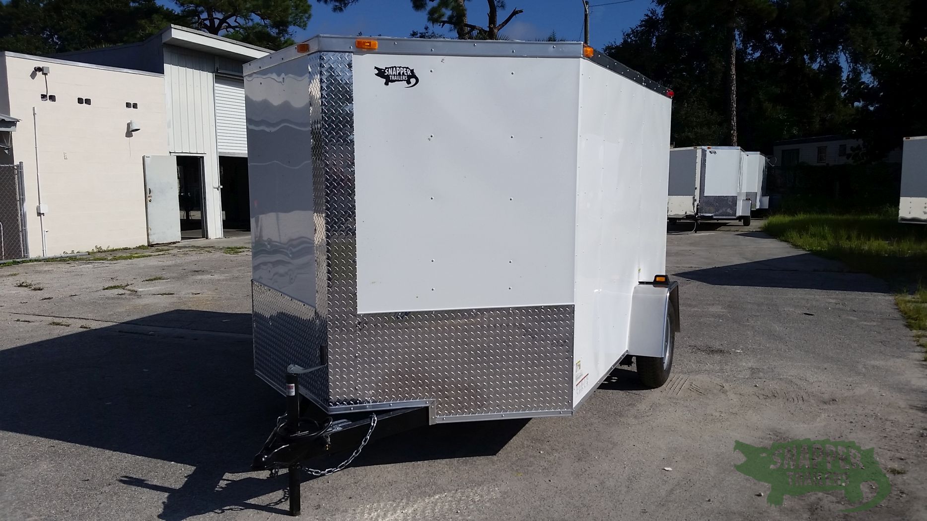 South Georgia Cargo 7x10 SA Trailer - White, Ramp, Side Door - Image 2
